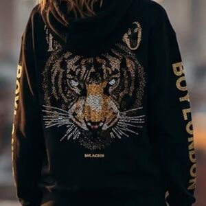 Sequenced Tiger back zip hoodie NWT , SIZE XL